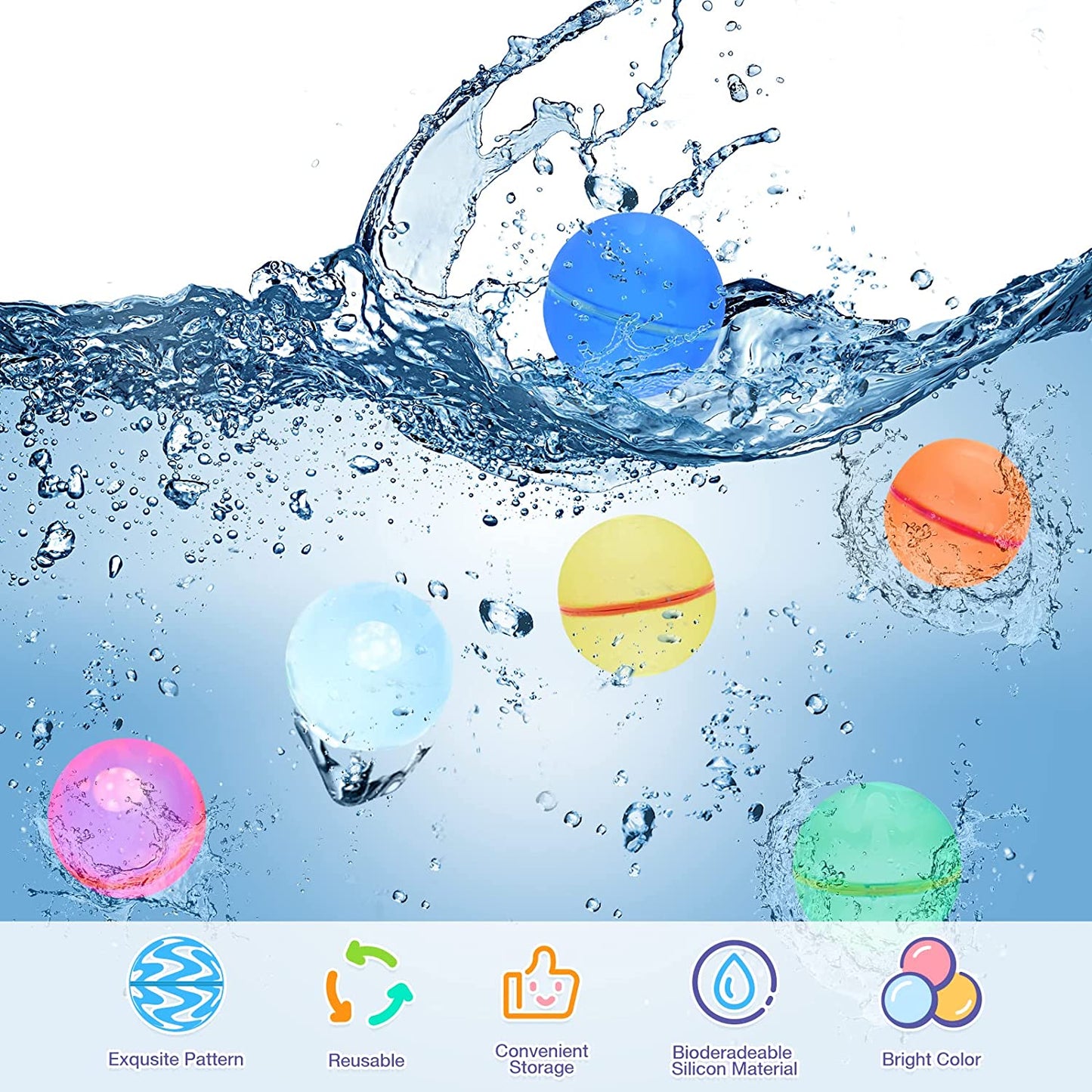 Trendy Essentials Reusable Water Balloons (12 pcs)