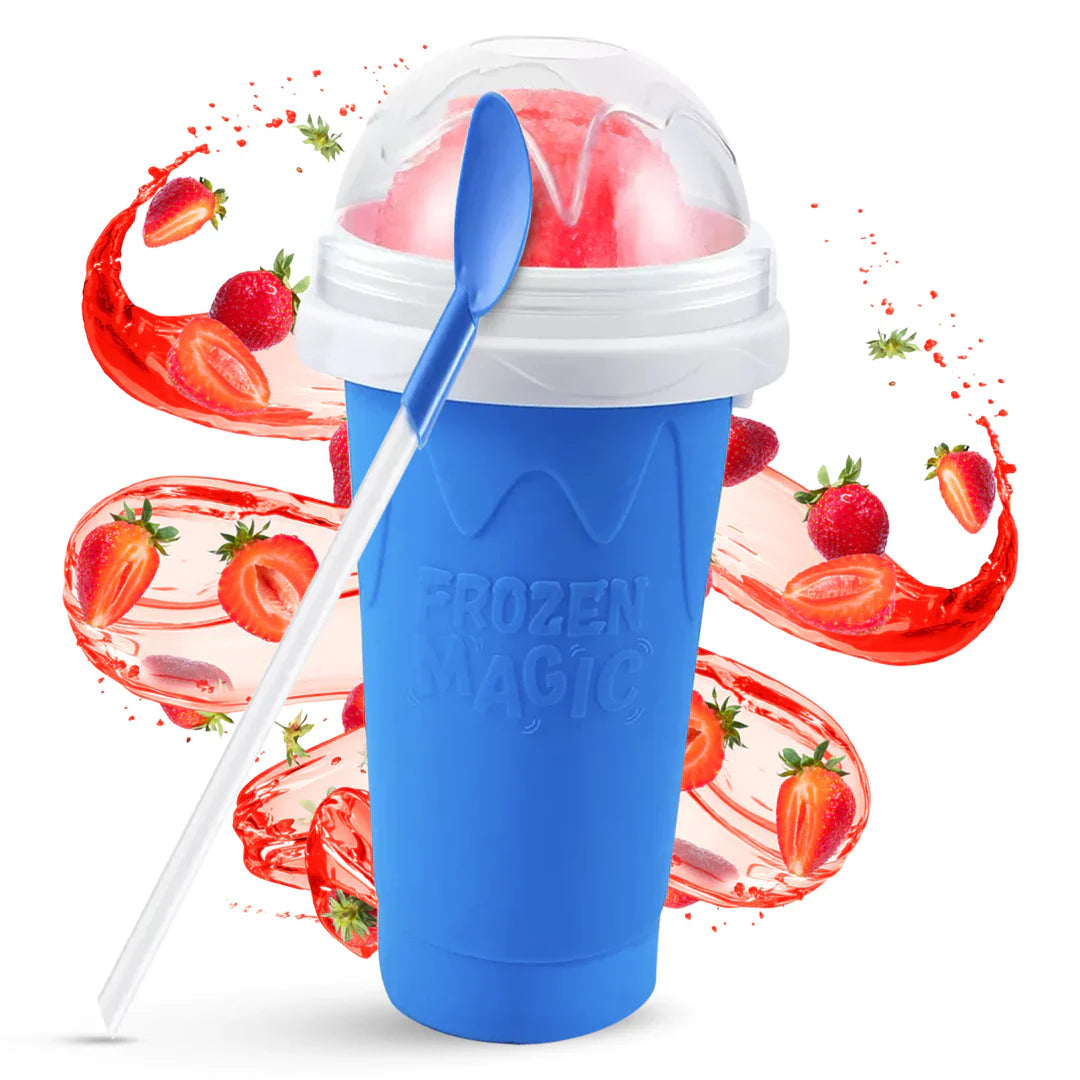 Slush cup with reusable straw