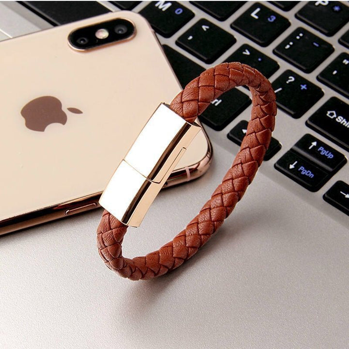 Charging bracelet with built-in cable