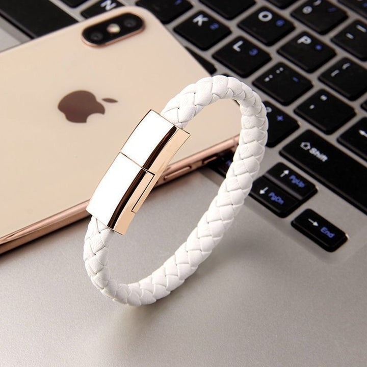 Charging bracelet with built-in cable