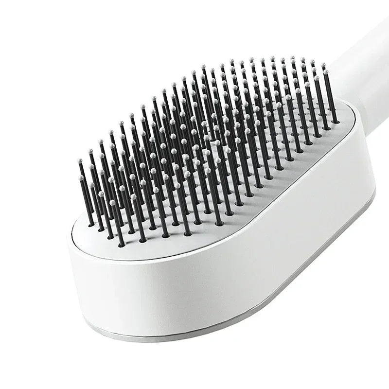 Self-Cleaning Anti-Static Hair Brush for Women - Massage Scalp Brush for Hair Care & Easy Detangling