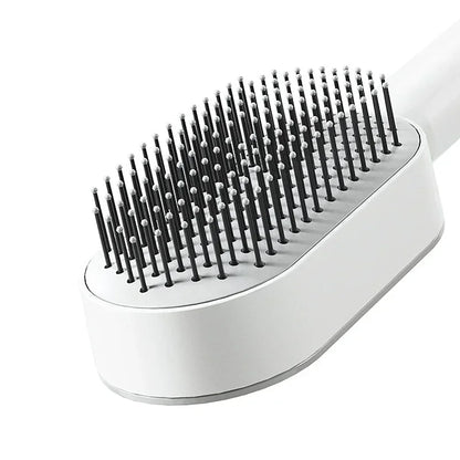 Self-Cleaning Anti-Static Hair Brush for Women - Massage Scalp Brush for Hair Care & Easy Detangling