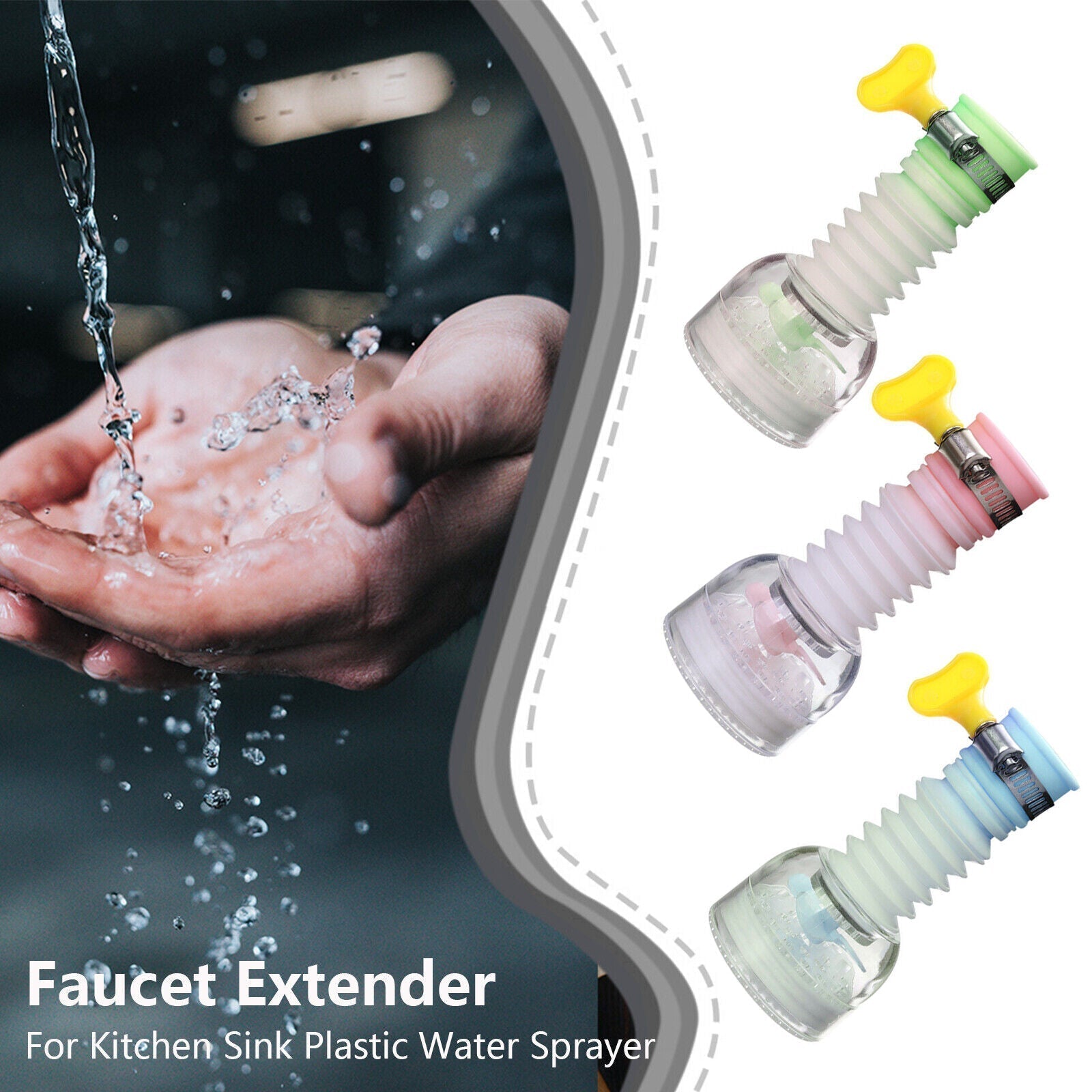 360-degree faucet extender