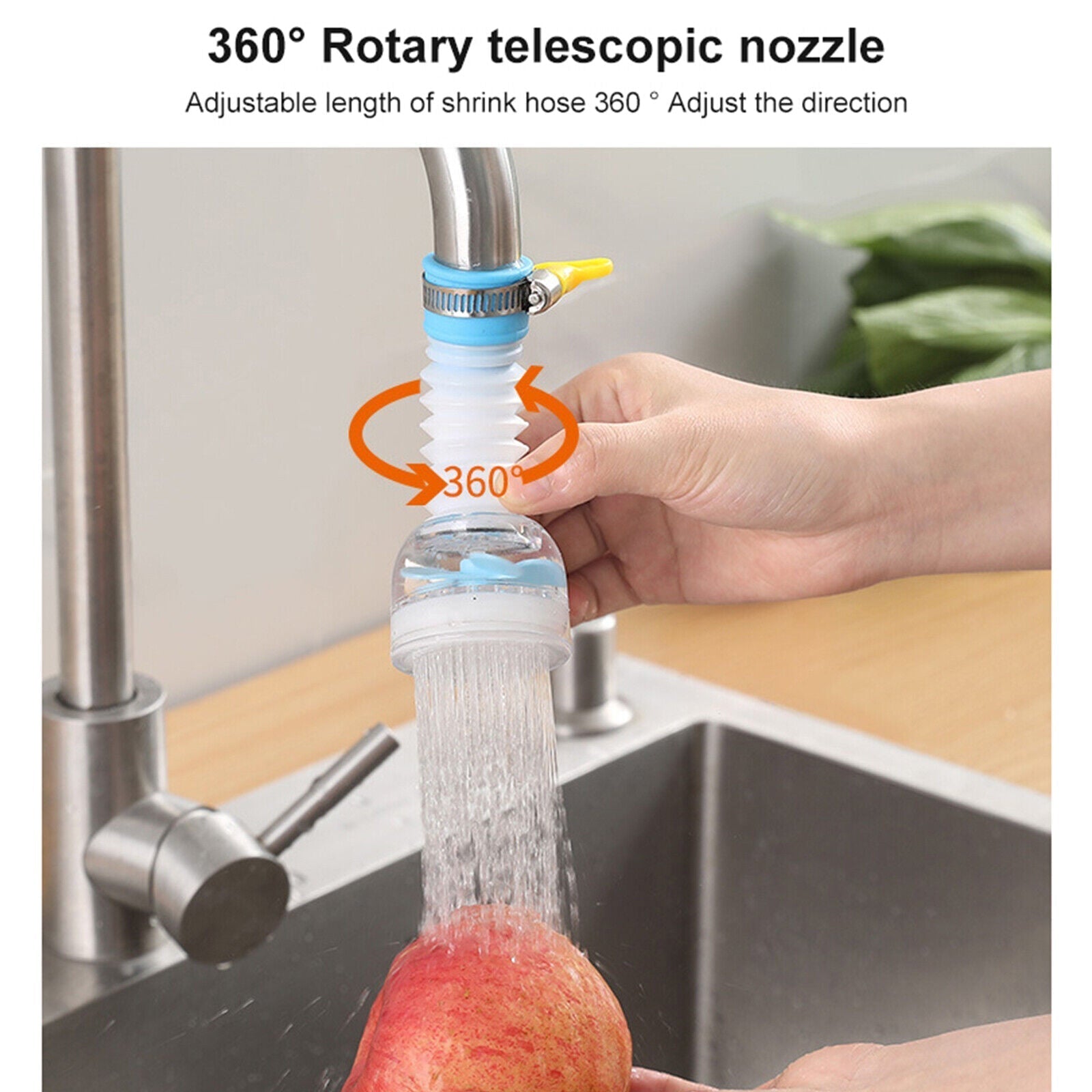 360-degree faucet extender